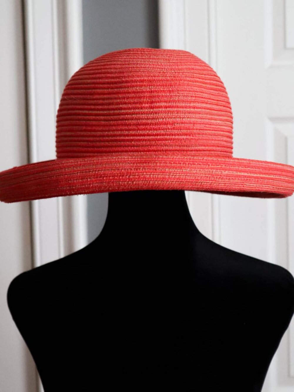 Wallaroo Sydney Woven Wide Brim Sunhat Packable Crushable Adjustable Coral Pink